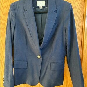 Adrienne Vittadini Blue Structured linen Suit Jacket